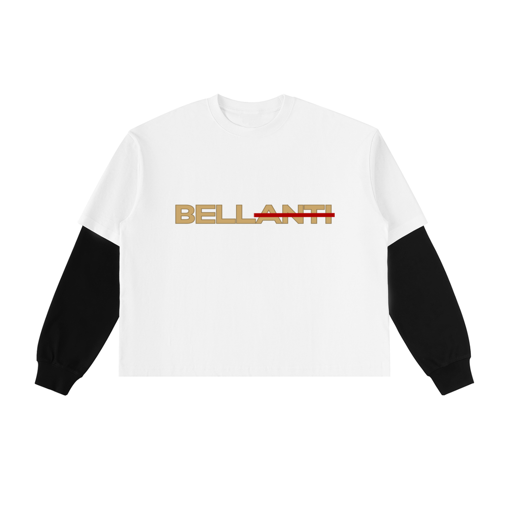 Layered Long Sleeve Cotton T-Shirt