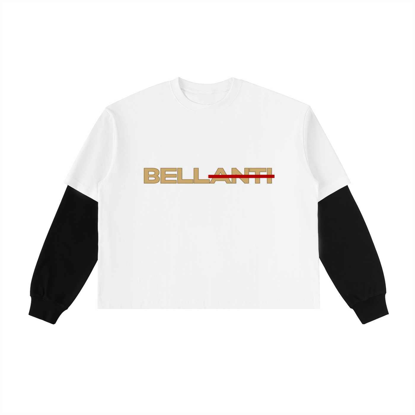 Layered Long Sleeve Cotton T-Shirt