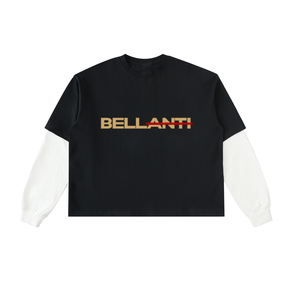 Layered Long Sleeve Cotton T-Shirt