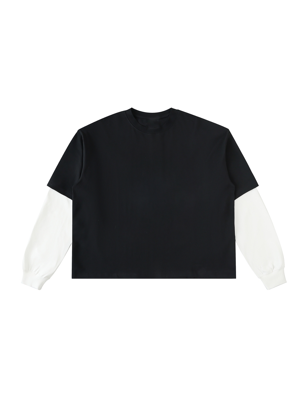 Layered Long Sleeve Cotton T-Shirt
